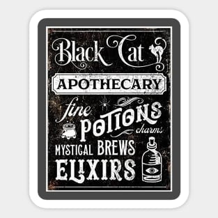 Black Cat Apothecary - Fine Potions and Elixirs! Sticker